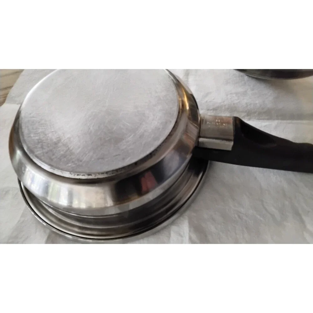 Lustre Craft VTG 1 Qt Sauce Fry Pan Skillet 18-8 Stainless Steel 3 Ply 7